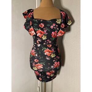 Symphony Floral Body Con Dress S Wedding Party Special Occasion Coquette Girl